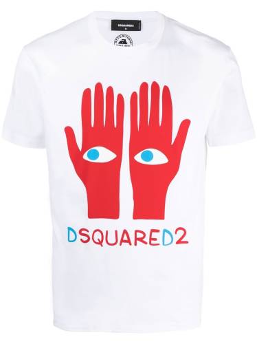 hand logo-print T-shirt